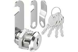 ZiYuya Briefkastenschloss mit Schlüssel gleich, Schrankschloss, Spindschloss, Schubladenschloss, Schrank Türschloss, Schlossplatten, Postkasten Schloss, Hebelschloss,Möbel Schließfach Schloss (25 MM)