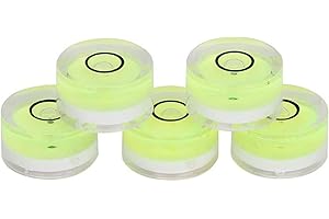 TYENAZA Niveles de Burbuja, 5pcs Nivel Redondo Burbuja de Espíritu Burbuja Mini Burbuja Ppequeña Circular Bullseye Grado de Burbuja Nivel de Superficie Marcado Niveles de Burbuja para Escala de Equilibrio
