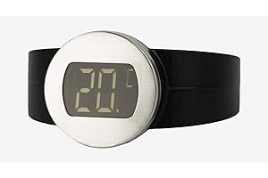 ‎CUCO CLOCK Cuco Clock Weinthermometer LCD-Display digitales Thermometer 2,6 x 1,9 cm Wein clever Edelstahl BBQ Vino