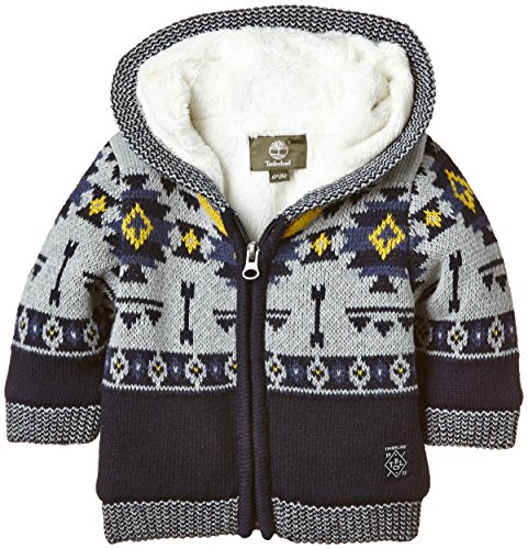 Timberland Baby Boys Aztec Hooded Long sleeve Hoodie -  Grey - 6 Months
