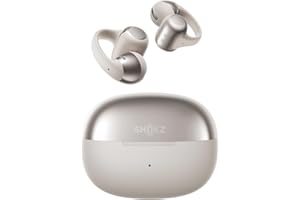 SHOKZ OpenDots ONE Cuffie Open-Ear, Audio Dolby Premium, Auricolari a Clip da 6,5 g, Bluetooth 5.4, Wireless con Microfono, Ricarica Rapida, 40h Autonomia, IP54, con Panno per la Pulizia - Grigio