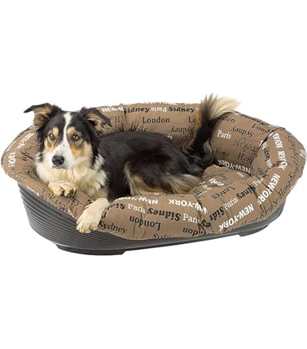 Cuscino Per Cani Karlie Charly Grigio Chiaro - 100x70x20cm - Imbottito In Fibra Riciclata - Federa Sfoderabile E Lavabile - Foto 10