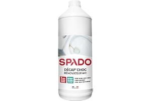 SPADO - Décap'choc rénovateur WC - Nettoyant et Décapant spécial Fond de Cuvette Encrassé - Désinfecte et désodorise - Compatible Fosse Septique - 1L - Fabriqué en France