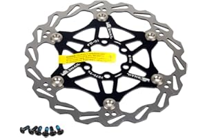 Newgoal Disco Freno a Disco per Bicicletta, 160mm Disco Freno per Bicicletta Mountain Bike Disco Freno flottante Blocco Centrale Accessori per Biciclette(Nero)