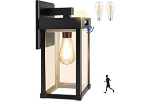 COLBOR Solar Wall Lantern Light, Solar Security Lights Outdoor Motion Sensor with Bulb Dusk Till Dawn Outdoor Light 3 Modes IP65 Waterproof for Garden Porch Yard, Solar-Wand-Lantern-Light-Outdoor
