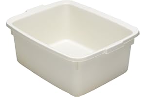 Addis 502814 Plastic Butler Large Rectangular Bowl, Linen Cream, 12.5 Litre