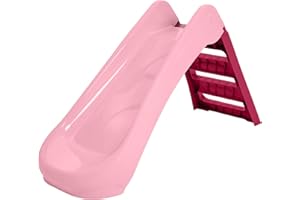 Palplay Pink Folding Slide for Toddlers and Children 18 Months + Kids Outdoor Play Equiptment. Ideal First Slide for Toddlers and Young Children