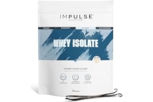 Whey Isolate Vanille - Protéines et BCAA - 25g Protéines/Portion - Digestion Facilitée - Faible en Sucres - Boisson Récupération - Sport et Performance - 750g - Fabriqué en France - IMPULSE NUTRITION