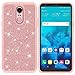 Produktbild Yobby Hybrid Schutzhülle für LG Stylo 4,LG Q Stylus Handyhülle Bling Glitzer Funkeln Schlank Hülle Dual-Layer Stoßfest Hart PC Zurück + Weich TPU Stoßstange Innere Schale-Roségold