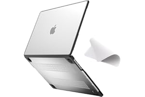 eleger Coque Anti-Fissuration Compatible avec M4/M3/M2 MacBook Air 13 Pouces A3240 A3113 A2681, Version 2025 2024 2022, Bord en TPU Noir et Etui en PC Rigide, Transparent Mat
