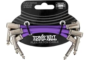 Ernie Ball Cavo patch Flex da 7,5 cm - Viola - Confezione da 3