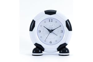 Okaywork Réveil Enfant Football Garçon Fille, Horloge silencieuse sans tic-tac, Réveil à Piles, Idée Cadeau Éducatif 5-12 Ans (Football)