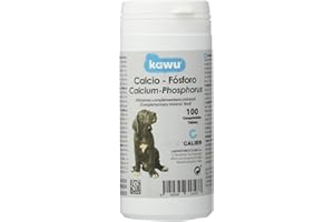 Calier - Kawu Suplemento de Calcio, Fósforo y Vitaminas A, D y E para Perros - Pack 3 Unidades - 300 Comprimidos