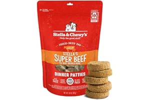 Stella & Chewy's Empanadas crudas liofilizadas – Receta de Carne de Res – Alimento para Cachorros y Perros sin Cereales Alto en proteínas comedores exigentes – 14 onzas