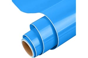 IModeur Vinilo adesivo blu - 30,5 cm x 153 cm pellicola adesiva blu lucido, vinile blu per Cricut, Silhouette Cameo, La maggior parte delle macchine da taglio