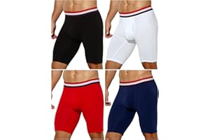Arjen Kroos Boxer Homme Long Doux Coton Stretch Sports sous-vêtements Culotte Underpants Sport Fitness Caleçons Brief