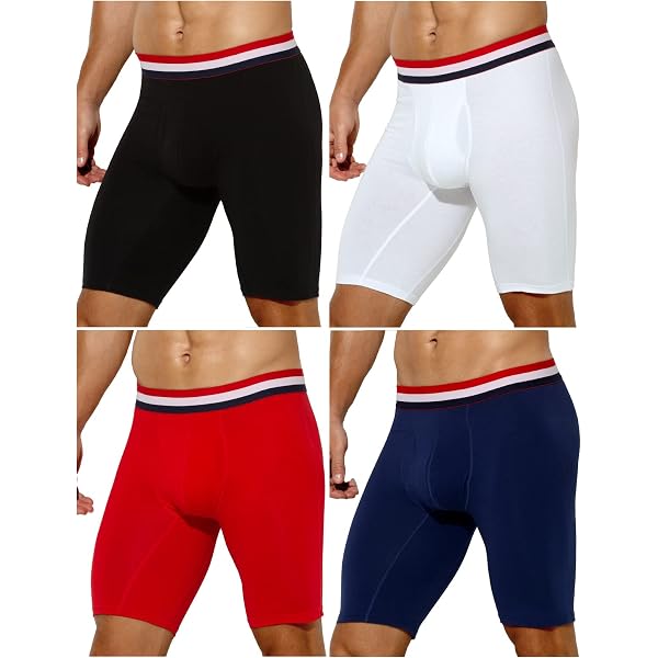 Boxer Homme Fullluwaa Lot De 8 - Coton Doux, Confortable - Taille Élastique Sans Étiquette