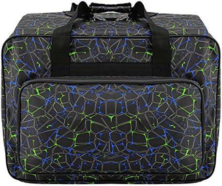 Busyall Sewing Machine Carrying Case Tote Bag-Padded Storage Cover Carrying Case with Pockets and Handles Black (Black)