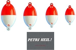 blntackle76 Lot de 2 à 4 boules à eau Buldo ovales transparentes de 8,15, 30 et 40 g, avec œillets en métal, bulle et autocollant Petri gratuit