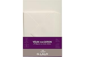 G. LALO Clairefontaine 61000L - Un ensemble de correspondance comprenant 10 feuilles A5 125 g et 5 enveloppes gommées 11,4 x 16,2 cm, Vélin pur coton, Crème Ivoire