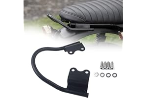 FINMOKAL Support de siège passager arrière noir pour rail de barre de pêche à main compatible avec Triumph Street Speed Twin 900 Scrambler 900 Bonneville T100 T120 2016-2024