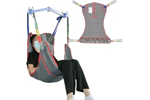 EZ Assistive Universal Full Body Patient Lift Sling, Lift Medical Sling for Bed Positioning, Transfer for Elderly, Disabled, Bedridden, 500LBS Weight Capacity (Lila grau-Kleine)