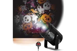 LED Halloween spökprojektor med 16 dynamiska spökbelysningseffekter, hologram spökprojektorlampa för utomhus inomhus festdekorationer, spökhus och trädgårdar, halloweendekorationer