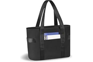 Aucuu Damska torba na ramię, 14 cali, lekka torba na ramię, torba na ramię, torba biznesowa, szkoła, podróż, Kolor czarny, 40x15x32cm