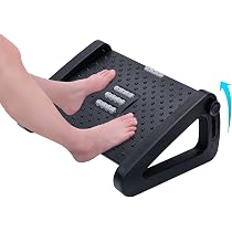 Poggiapiedi Ergonomico Da Scrivania Con Altezza Regolabile – Cuscino In Schiuma Antiscivolo, Rivestimento Traspirante Lavabile, Per Ufficio E Viaggio
