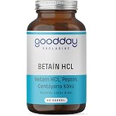 GOODDAY BETAİN HCL+ PEPSİN 60 KAPS&Uuml;L TAKVİYE EDİCİ GIDA