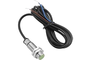 Heschen Interruttore sensore di prossimità induttivo, PR12-2DO, tipo cilindrico, DC 12-24V, 2 fili, NO (normalmente aperto), CE