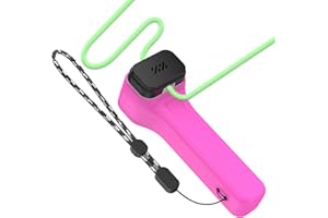 WACANC Silicone Case Cover for Loop Lasso Nano String Shooter Toy - Anti-Slip Shockproof Protective Case With Lanyard (Glow Rose Red)