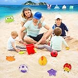 Peradix Baby Wasserspielzeug Badspielzeug süße quietschende Tiere 12 PCs Set (zufällig senden) - 2