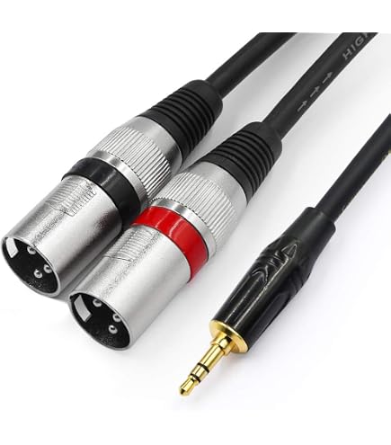 Câble USB-C Vers Double XLR Mâle 1 M - Sortie Stéréo Pour Ampli, Console, Enceintes - Smartphone PC