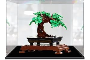 LAMAME Vetrina in Acrilico per 10281 Bonsai Blocchi Construcción,3MM Trasparente Antipolvere Teca A Prova di Polvere,compatibile con Lego Technic 10281 Modello (solo vetrina) A
