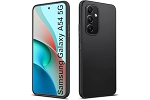 Elekpia Ultra Dünn Hülle Kompatibel mit Samsung Galaxy A54 5G, Kratzfest Stoßfest rutschfest Handyhülle, Anti-Fingerabdruck Fallschutz Schutzhülle, TPU Silikon Case, Kantenschutz Cover (Schwarz)