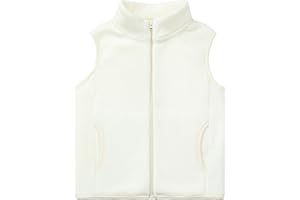 ANIMQUE Bambino Bambini Pile Polare Gilet Adulti Giacca Senza Maniche Colletto in Piedi Antivento Cerniera Caldo Cappotto Solido Genitore-Bambino Leggero Capispalla Tops