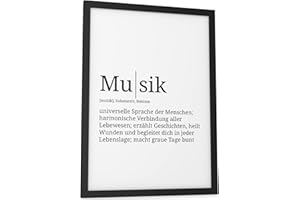 Papierschmiede® Definition: Musik, DIN A4 (21x30 cm), Poster für Wohnzimmer, Schlafzimmer, Küche, Esszimmer, Wandbild Geschenk Wanddeko - ohne Rahmen