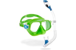 CRESSI Kids Snorkeling Kit (Maschera e Boccaglio) per bambini dai 7 ai 15 anni - Rombo e Mini Dry: Progettato in Italia