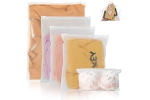 Newthinking Bolsas de almacenamiento de viaje resellables, bolsas de plástico para hospital, esenciales de maternidad, accesorios de sello de cremallera esmerilado, ahorro de espacio, bolsa