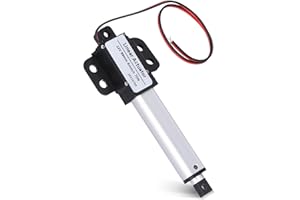 AGATIGE Actuador lineal de 50 mm, interruptor de límite interno motor del actuador lineal eléctrico mini 12v DC Tornillo tipo T incorporado accionador lineal para la industria automotriz (50mm-8mm/s-70N)