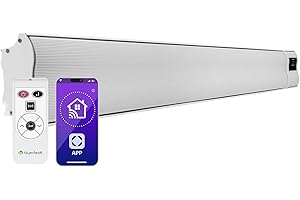 Klarstein Heizstrahler, Elektrische HeizungTerrasse & Garten, Infrarotstrahler mit WiFi App-Steuerung, Timer, LED-Anzeige, IP44 Infrarot Heizstrahler, CO2-Freie, Energieeffiziente Heizung, 3000W
