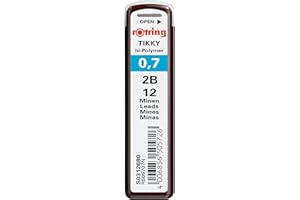 ‎ROTRING rOtring Tikky-Druckbleistift Nachfüllminen | 0,7 mm | 2B | 10 Stück (120 Minen)