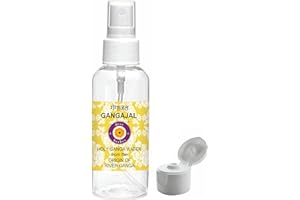 Deve Herbes Gangajal Holy Ganga Water from The Origin of River Ganga at Devprayag in Pet Bottle with Spray & Fliptop - 100ml (3.38oz)