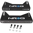 NRG Innovations NRG-RSC-100MB Adjustable Mild Steel Bucket Racing Seat Side Mounting Bracket Kit, Black Powder Coat