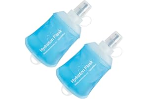 AXEN 150ML Soft Flask, TPU Foldable Running Hydration Flask, Soft Collapsible Water Bottle for Hydration Pack Cycling Marathon Running Hiking