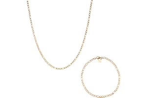 LUUK LIFESTYLE Collane, bracciali e set di gioielli in acciaio inossidabile, design moderno, gioielli per lei, accessori moda per donna e ragazza, stile chic ed elegante, colori oro, argento e rosa