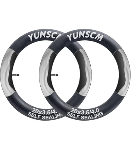 YunSCM 2 Camere D'Aria 20x3.0/3.50 Per Bici Elettriche E Mountain Bike, Valvola Schrader AV48 Mm, Gomma Butilica Antiforatura