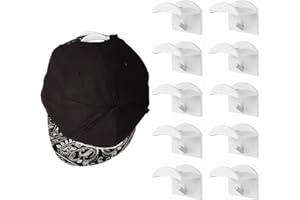 WACAR Verbesserter Hutständer, Garderobenständer, selbstklebende Huthaken für Wand, Hutaufhänger für Baseballkappen, Huthalter, Wandmontage, Garderobenhaken, Kappen für Schranktüren, Schlafzimmer