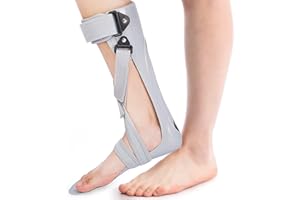 Tairibousy AFO Foot Drop Brace Ankle Foot Orthosis, for Foot Drop, Stroke, Hemiplegia, Tendon and Calf Stretching, Keeping Foot in Straight Right Angle (L, Left)